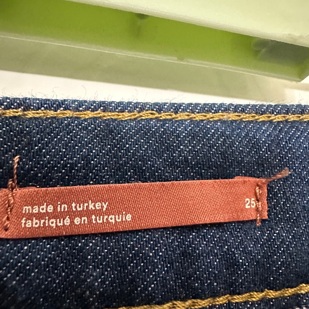 Anthropologie Pilcro The Annie Dark Blue Wide Leg Jeans - Size 25 - Picture 9 of 15